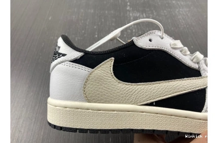 SCOTT AIR TRAVIS BLACK 1 OG LOW X WHITE JORDAN 1013